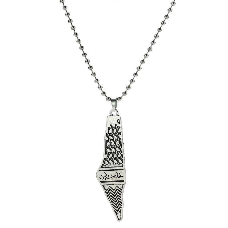 Fashion Keffiyeh Pendant Chain Necklace Scarf Shape Personalized Charm Trendy Jewelry Gift