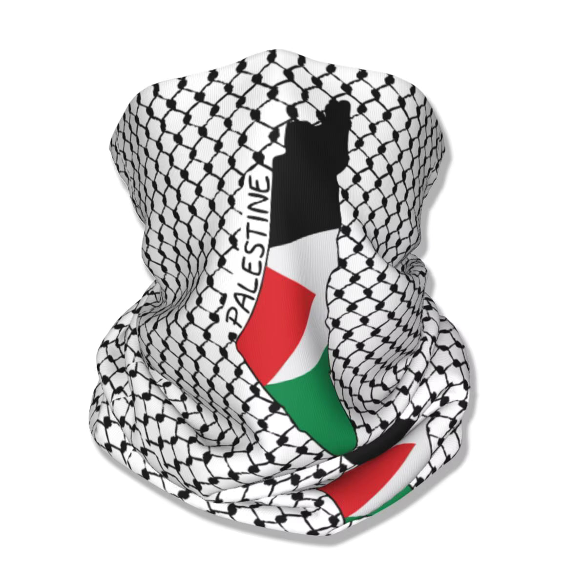 Palestine Flag Map Palestinian Kufiya Hatta Bandana Neck Gaiter Printed Keffiyeh  Mask Scarf Warm Headband Adult Windproof