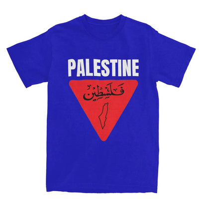 Mens T Shirt Palestine Map T Shirts Fashion Palestinian Flag Summer Tees Vintage Print Cotton Clothing Gift Idea