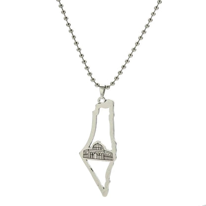 Fashion Keffiyeh Pendant Chain Necklace Scarf Shape Personalized Charm Trendy Jewelry Gift