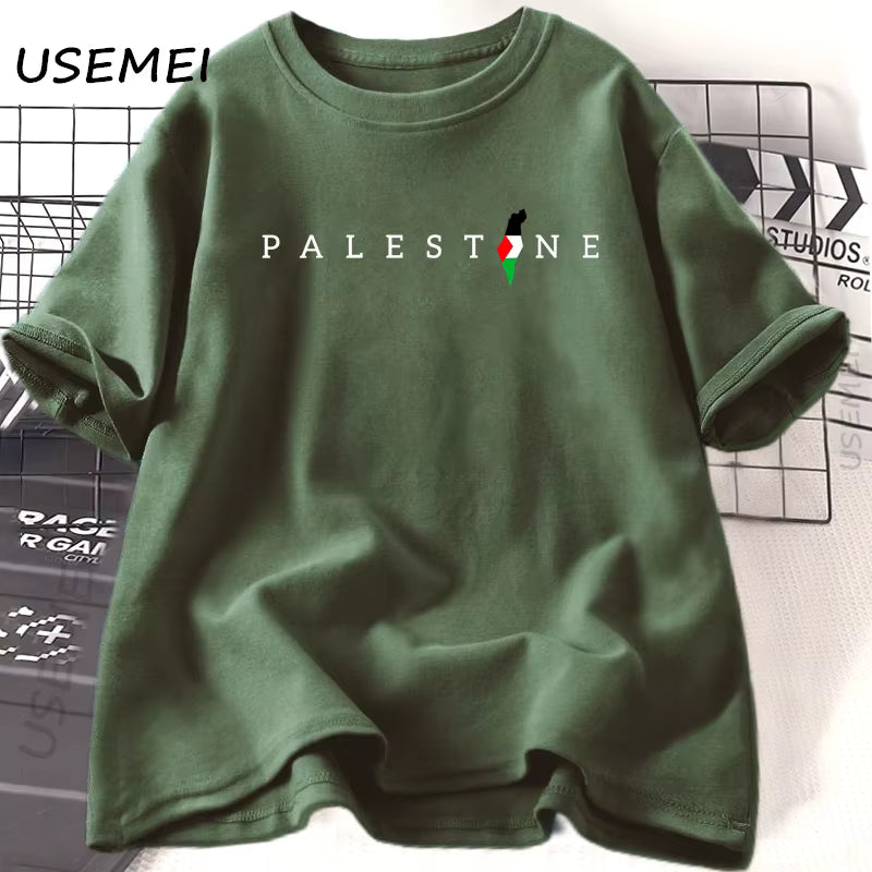 Palestine Flag T-Shirt | Arabic Minimal Design – 100% Cotton Unisex Tee