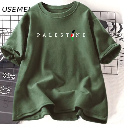 Palestine Flag T-Shirt | Arabic Minimal Design – 100% Cotton Unisex Tee