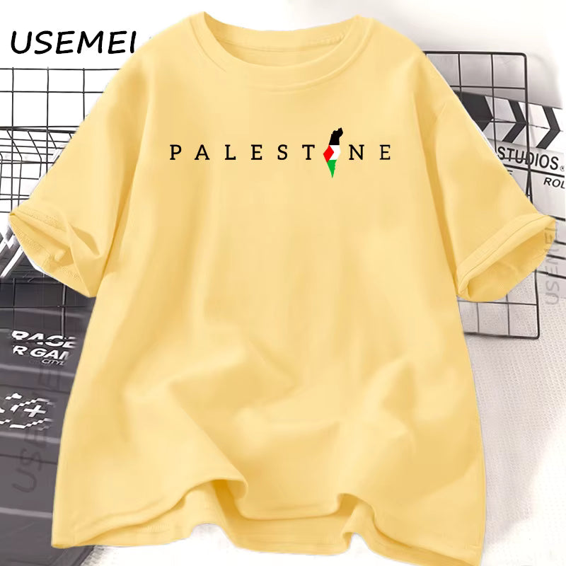 Palestine Flag T-Shirt | Arabic Minimal Design – 100% Cotton Unisex Tee