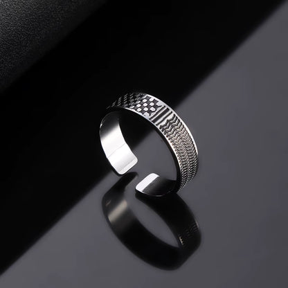 Palestine in Arabic Map With Flag Pendants Ring Jewelry Chains