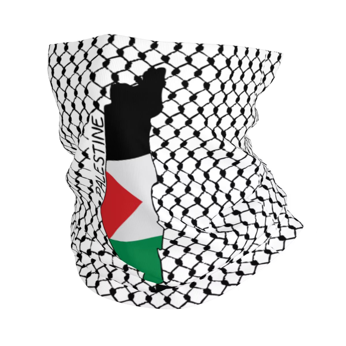 Palestine Flag Map Palestinian Kufiya Hatta Bandana Neck Gaiter Printed Keffiyeh  Mask Scarf Warm Headband Adult Windproof