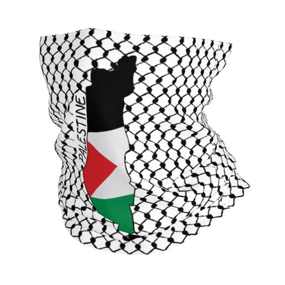 Palestine Flag Map Palestinian Kufiya Hatta Bandana Neck Gaiter Printed Keffiyeh  Mask Scarf Warm Headband Adult Windproof