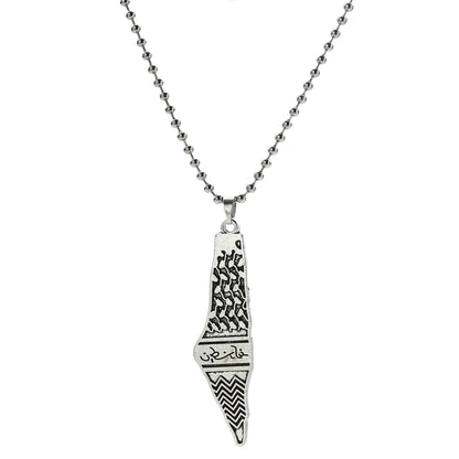 Fashion Keffiyeh Pendant Chain Necklace Scarf Shape Personalized Charm Trendy Jewelry Gift