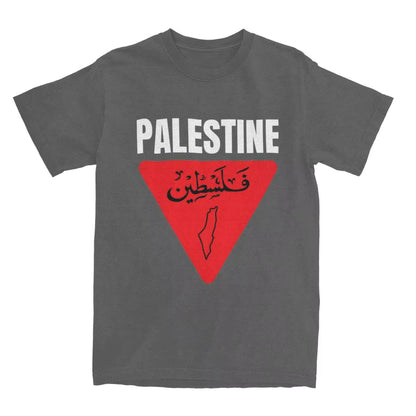 Mens T Shirt Palestine Map T Shirts Fashion Palestinian Flag Summer Tees Vintage Print Cotton Clothing Gift Idea